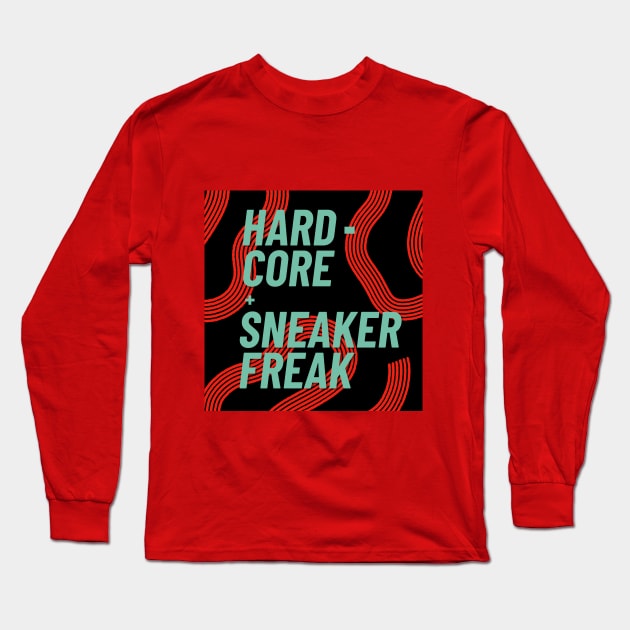 Hard-core Sneaker Freak with Paolo Veronese Green Typography Long Sleeve T-Shirt by 45 Creative Club